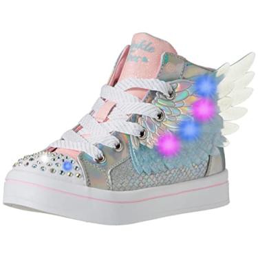 Imagem de Skechers Kids Girl's Twinkle Toes - TWI-Lites 314401L (Little Kid) Silver/Pink