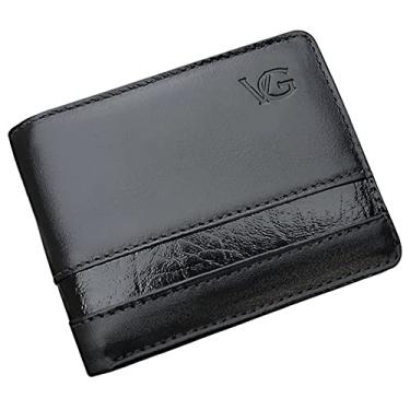 Imagem de Carteira masculina de Couro Legítimo moderna Vastigriff 2140 (Preta)