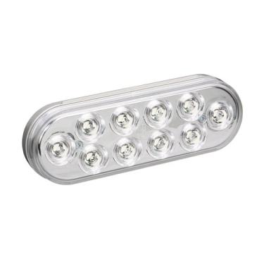 Imagem de Wesbar Luz de reserva oval de LED de 15,24 cm, montagem com ilhós, 10 diodos, branca