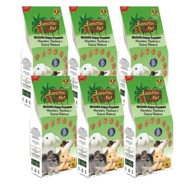 Imagem de Kit 6 Biscoito Biscottini Pet Para Roedores Aves Da Mata - 80g