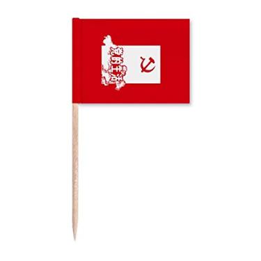 Imagem de China Red Educational Publicity Life bandeiras de palito de dente marcador Topper Decoração de festa