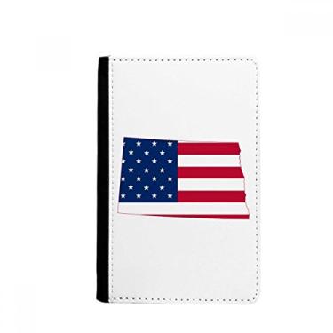 Imagem de North Dakota USA Mapa Estrelas Listras Bandeira Formato Passaporte Notecase Burse Carteira Carteira Porta-cartão