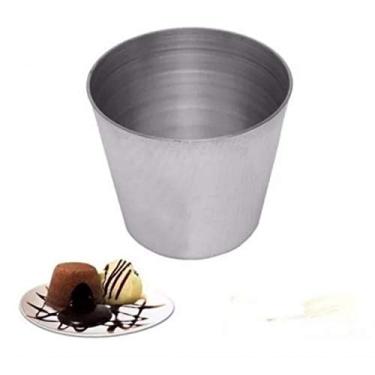 Imagem de Forminha Para Petit Gateau Médio (Padrão) Aluminio 12 Peças