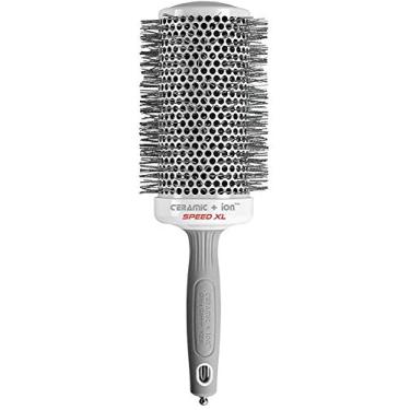 Imagem de Olivia Garden Escova redonda Ceramic + Ion Speed XL – Barril térmico extralongo de 8,5 cm – Escova de secagem rápida – CIXL-65