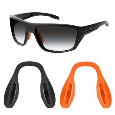 Imagem de Protetor nasal de reposição Mryok para óculos de sol Oakley Split Shot OO9416 – Opções, Orange & Black, One Size