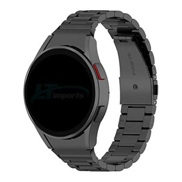 Imagem de Pulseira Metal 3 Elos LTIMPORTS, compativel com Galaxy Watch 6 - Galaxy Watch6 Classic - Galaxy Watch 5 - Galaxy Watch5 Pro - Galaxy Watch 4 - Galaxy Watch4 Classic (Preto)