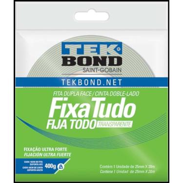 Imagem de Fita ACR dupla Face 19MMX20M Blister, Tekbond, 211.210.02520, Multicor