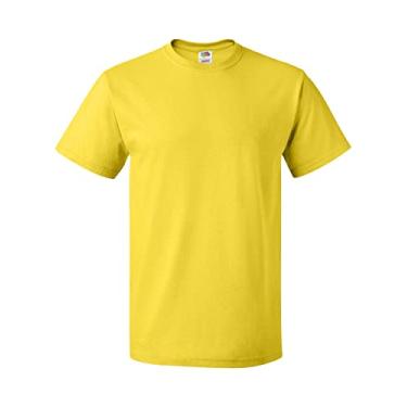 Imagem de Camiseta adulta leve Fruit of the Loom, Neon Yellow, Small