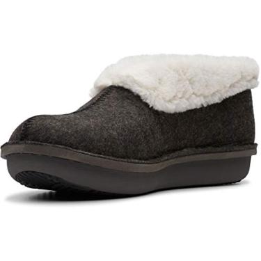 Imagem de Clarks Pantufa feminina Step Flow Low, Feltro preto, 40