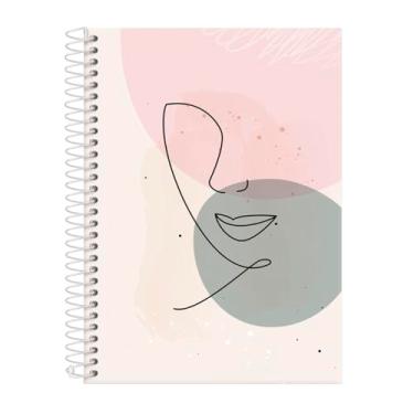 Imagem de Caderno Colegial Capa Dura Face Linear Rosa 10 Mat