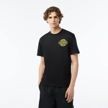 Imagem de Camiseta Lacoste em jérsei de algodão grosso estampada Masculina-Masculino