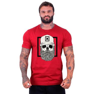 Imagem de Camiseta Tradicional Manga Curta MXD Conceito Caveira Lenhador De Boné-Masculino