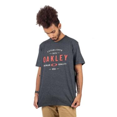 Imagem de Camiseta Oakley Premium Quality Preto Mescla-Masculino