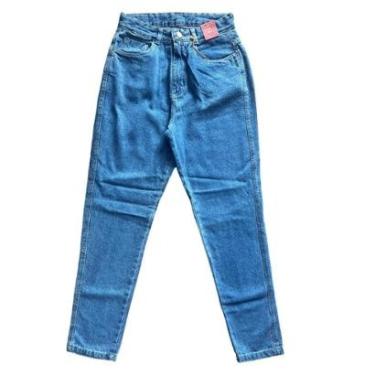 Imagem de Calça Jeans Mom Cintura Alta Destroyed Feminina Premium Moda-Feminino