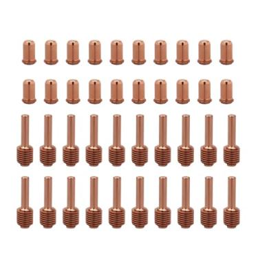 Imagem de 20 peças 220478 Eletrodo de corte de plasma e 20 peças 220480 Pontas do bocal de corte de plasma servem para consumíveis de tocha de corte de plasma PMX 30