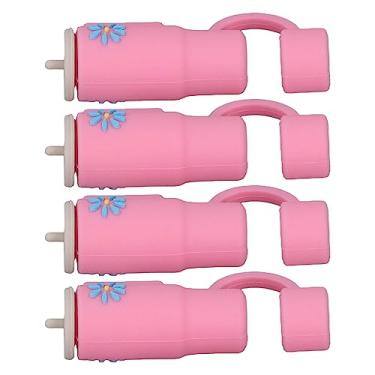 Imagem de Tampa de Cobertura de Palha de Silicone de 6 Pacotes, Tampas de Pontas de Palha Reutilizáveis, Plugues para Protetor de Palha Flexível, Ferramenta Prática para Uso Diário (Tampas