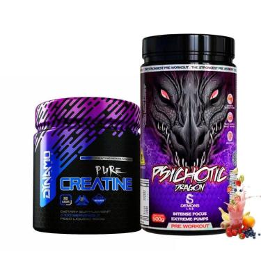Imagem de Kit Psichotic Dragon 500G Demons + Creatina Pura 300G Dynamo