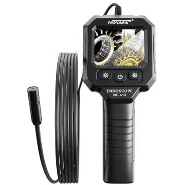 Imagem de Mulcort Câmera de endoscópio com luz HD câmera de inspeção de boroscópio IP67 à prova d'água câmera cobra encanamento 6 contas de luz LED fio supercondutor de cobre puro 2,8 '' IPS tela escopo câmera