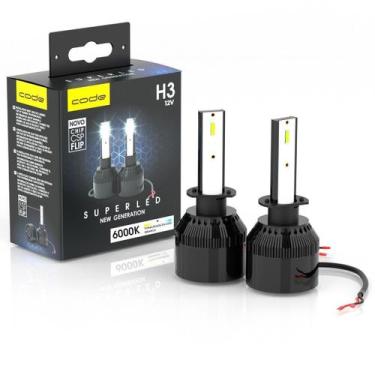 Imagem de Lampada Super Led H3 6000K 6400 Lumens Code New Generation  - TechOne