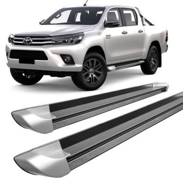 Imagem de Estribo Personalizado Ponteira Prata Hilux 2016 A 2020 - HOZZ
