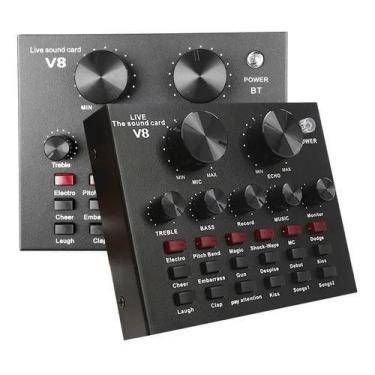 Imagem de Live Broadcasting Sound Card Bt Connected Gravação Som Mixe - Rhos