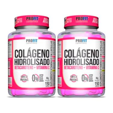 Imagem de Kit 2x Colágeno Hidrolisado C/Betacaroteno + Vit C 150 cps - Profit