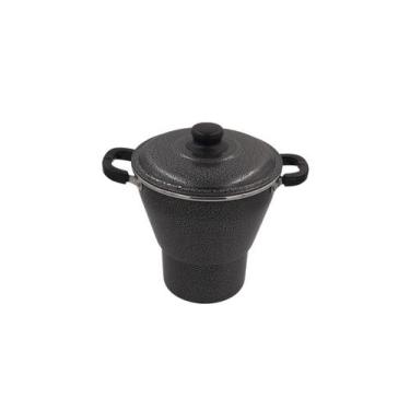 Imagem de Cuscuzeiro De Alumínio Reforçado N18 Panela Grande Borda Arredondada L