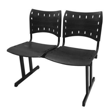 Imagem de Cadeira ISO PP RP Long 2 Lug Preta - MAK DECOR
