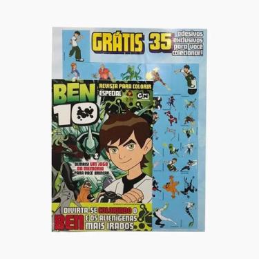 Imagem de Revista Para Colorir Especial Ben 10 Ed.15 Com 35 Adesivos - Online Ed
