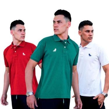 Imagem de 3 Camisas Polo As Melhores Camisetas É Aqui Na Estilo Rei, Vermelho, V
