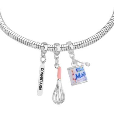 Imagem de Pulseira Confeitaria Berloque Banhado a Prata 925 - Work Semijoias, 16