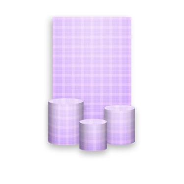 Imagem de Painel De Festa Vertical 1,50 x 2,20 + Trio De Capas Cilindro - Xadrez