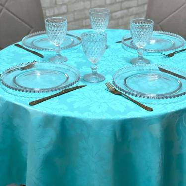 Imagem de Toalha de Mesa Jacquard Redonda para Festas Buffet Eventos - MUMUDECOR