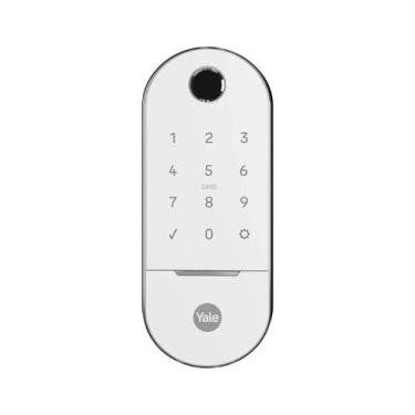 Imagem de Fechadura Lia Digital Rolete Branca e Cromada - YALE 