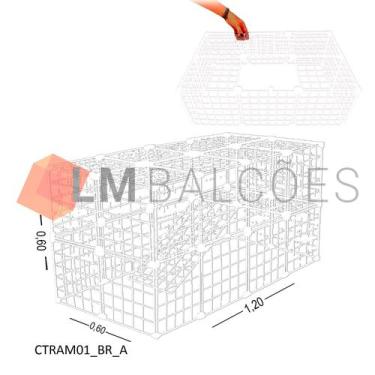 Imagem de Cercadinho Aramado Branco com Teto e Rampa Para Pet - 1,20 X 0,60 X 0,
