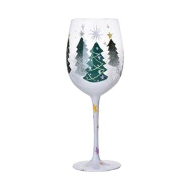 Imagem de Fenteer Taça de vinho de Natal, Taça de vinho para beber, Taça de vinho tinto, Taça de champanhe, Tema de Natal, Style C