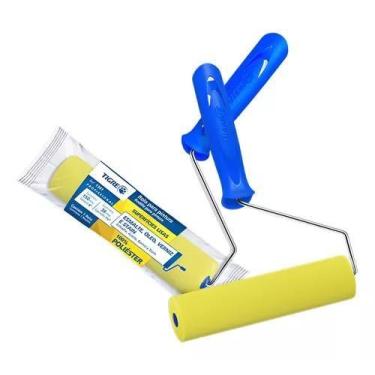 Imagem de Rolo De Pintura Espuma 15cm Poliéster Profissional Com Cabo - Tigre