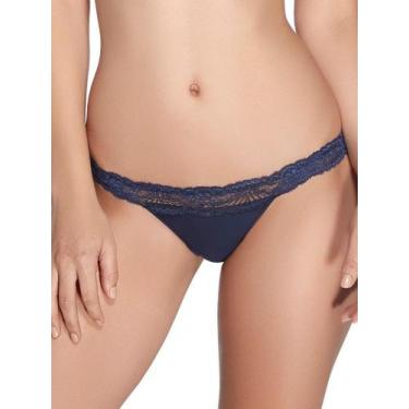 Imagem de Calcinha tanga valisere 44144, P, Azul marinho