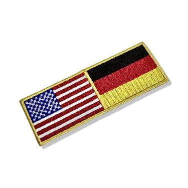 Imagem de BP0055-0081-011 Bandeira USA Alemanha Patch Bordado 11x3,8cm - BR44