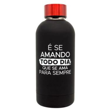 Imagem de Cantil Max Mini Agua Bebidas Treino Viagem Amando Todo Dia 400ml Zona 