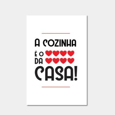 Imagem de Placa Decorativa MDF Frase Coração da Casa 30x40 - Quartinhos