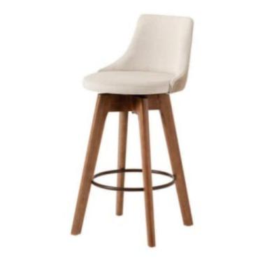 Imagem de Banqueta Gourmet para cozinha ou bancada Copacabana New-Linho Bege Cla