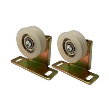 Imagem de Roldana concavo 1 1/8" nylon c/rolamento porta madeira 2 pcs jocec