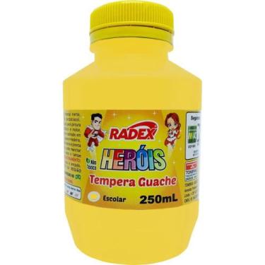 Imagem de Tinta Guache 250ML Amarelo Pacote com 03 - Radex