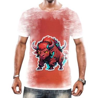 Imagem de Camisa Camiseta Tshirt Animais Cyberpunk Búfalo Africa HD 3 - Enjoy Sh