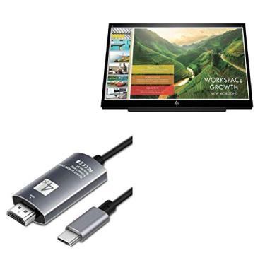 Imagem de Cabo BoxWave para HP EliteDisplay S14 [cabo SmartDisplay - USB tipo C para HDMI (1,8 m)] Cabo USB C/HDMI para HP EliteDisplay S14 - Preto