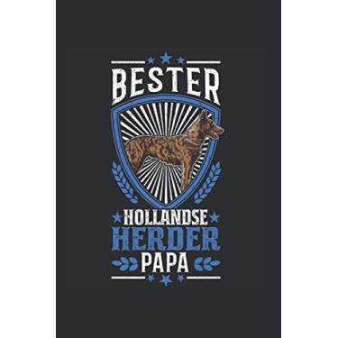 Imagem de Hollandse Herder Notizbuch: Hollandse Herder Papa Holländischer Schäferhund / 6x9 Zoll / 120 linierte Seiten Seiten