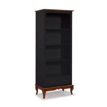 Imagem de Estante para Livros 3 Prateleiras 1 Gaveta Pés Luis XV 60201 Linz Móve