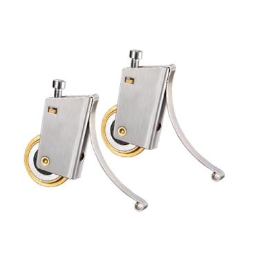 Imagem de Ｂｅｓｇａ 2 peças de tela deslizante porta tandem rolo cobre roda ferragem facilmente instalar para madeira guarda-roupa acessório substituição, Roda Convexa Única