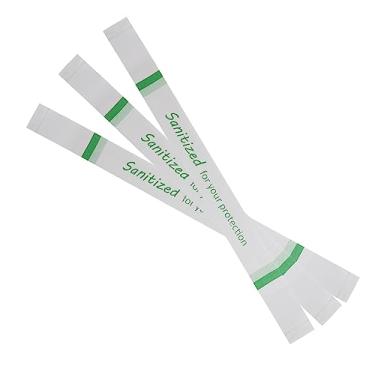 Imagem de Germiwipe 500 peças de faixa de assento sanitizado, itens essenciais de hotel, tiras de vaso sanitário impressas para hotéis motéis hospitais (verde/branco) TSB-500